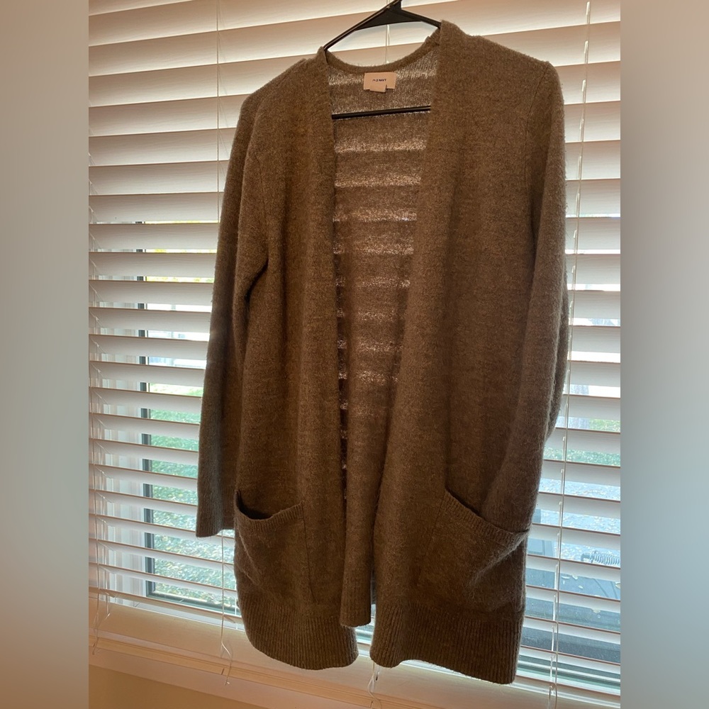 Old Navy Tan Cardigan, long, size small